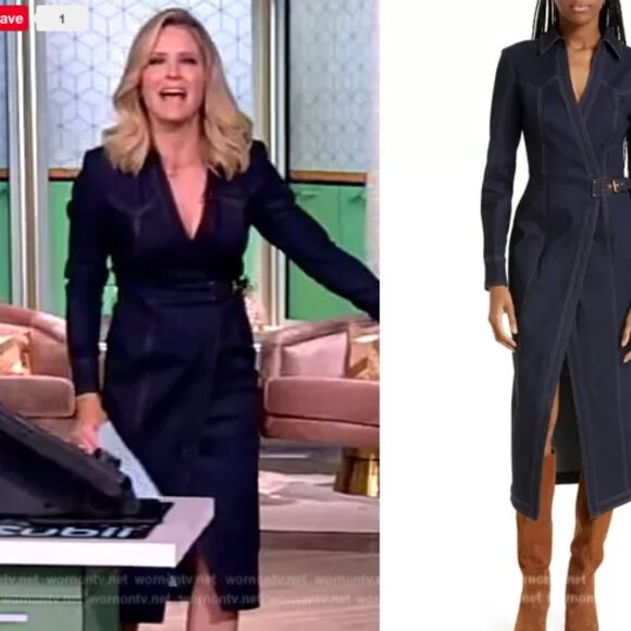 Veronica Beard, Arlington Denim Wrap Dress - Picture 6 of 9